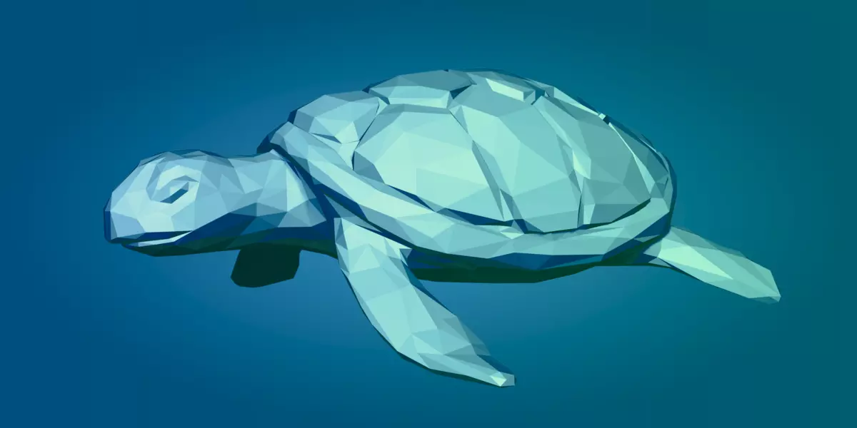 Low Poly Sea Turtle Free 3D model_1