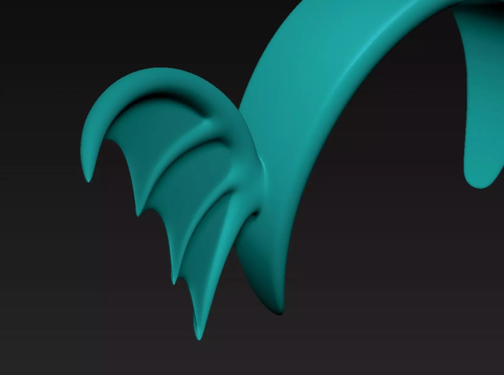 Aqua Wing Headband 3D print model_6