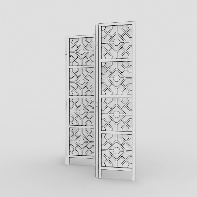 Room Divider 03 3D model_3