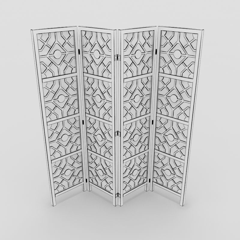 Room Divider 03 3D model_5