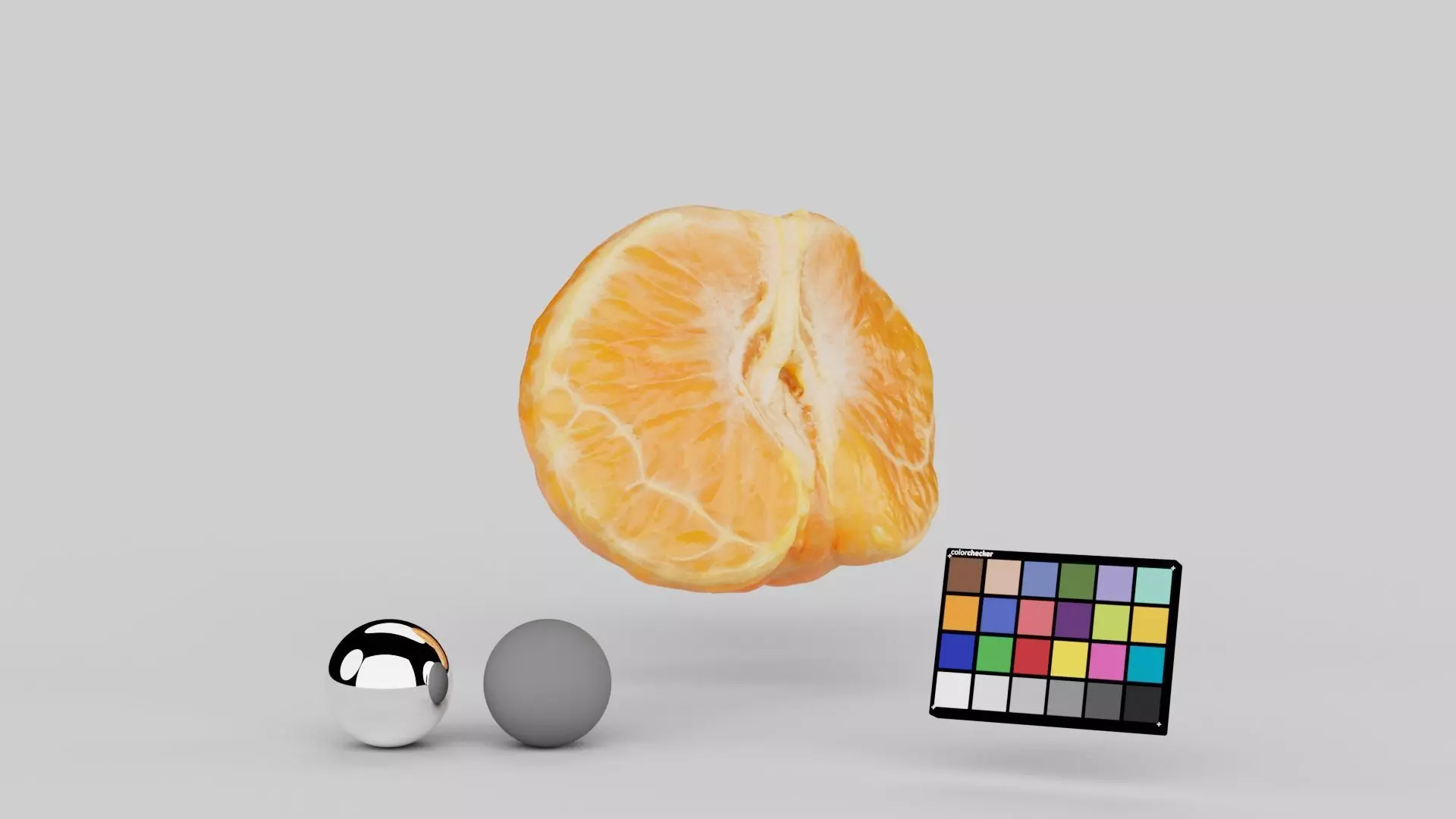 Half Mandarin Piece 3D model