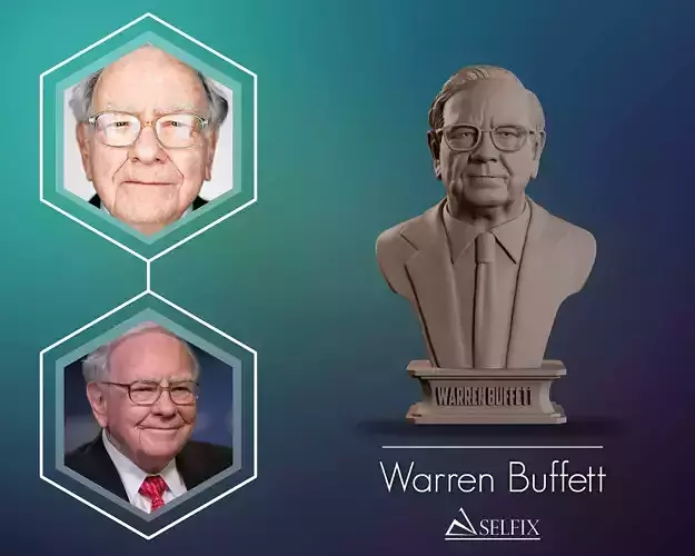 Warren Buffett Bust Sculpture 3D print model