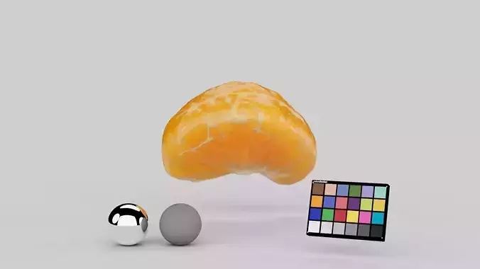 Mandarin Wedge Piece 3D model 5
