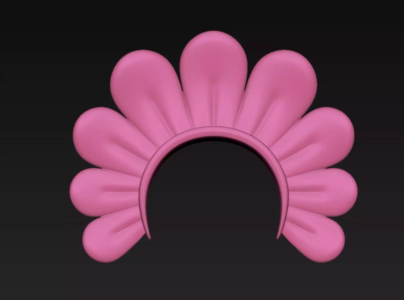 Flower Headband 3D print model_3
