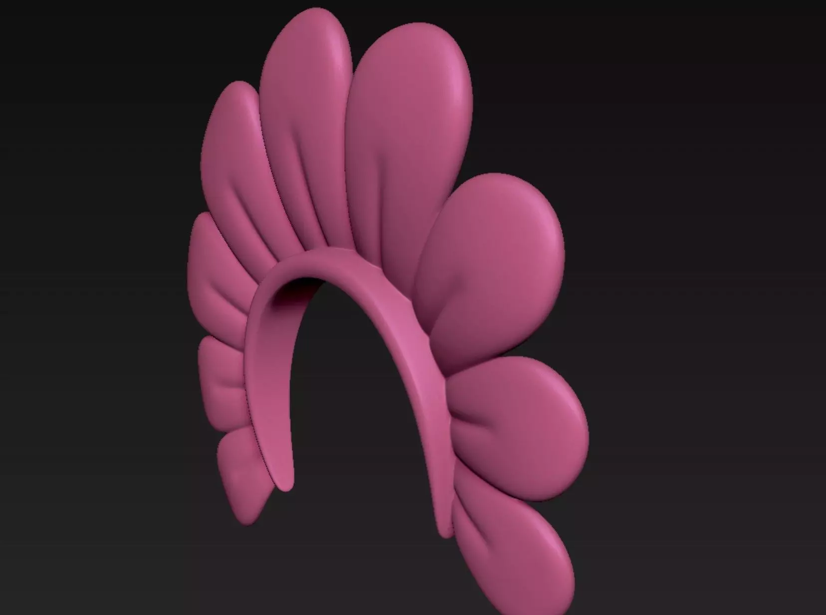Flower Headband 3D print model_5