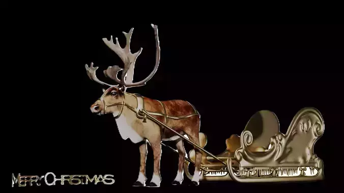 Christmas Reindeer Sleigh