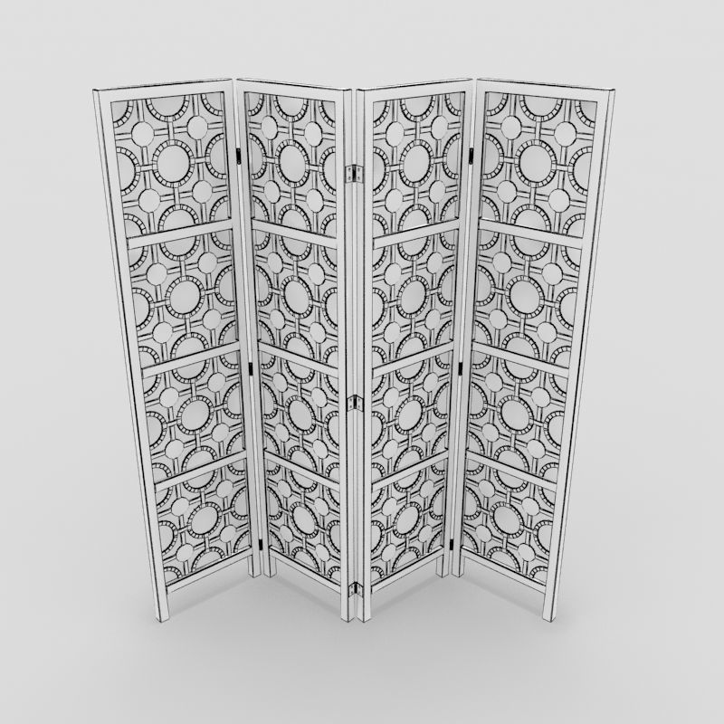 Room Divider 05 3D model_5