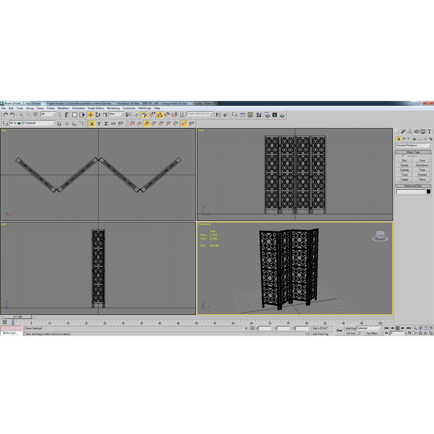 Room Divider 05 3D model_6