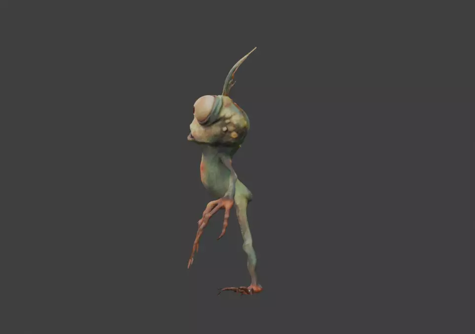 Goblin Gaze Low-poly 3D model_3