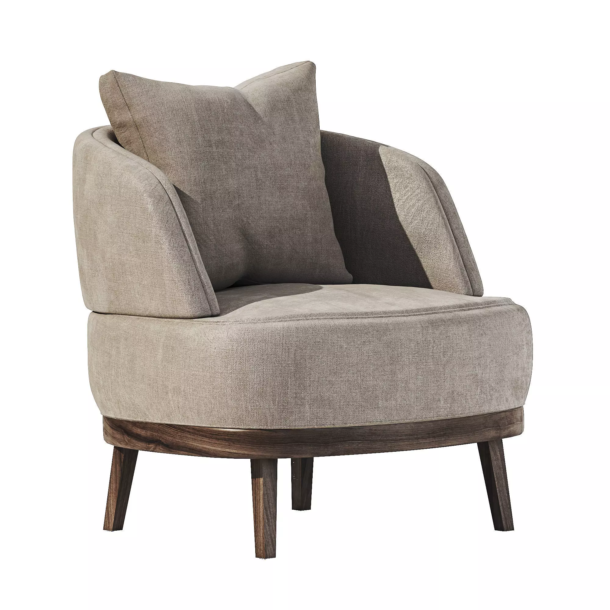 Arm chair 06 Low-poly 3D model_0