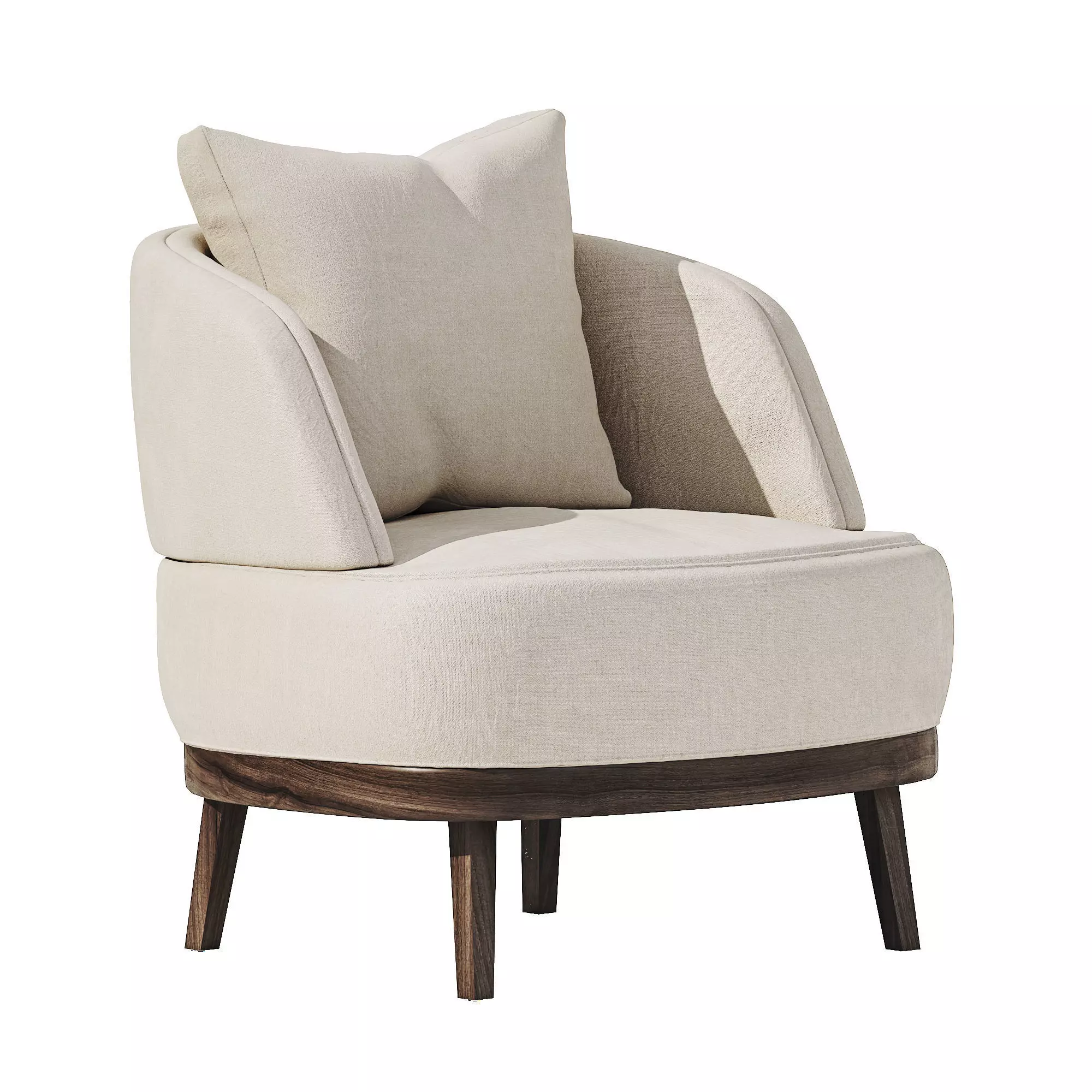 Arm chair 06 Low-poly 3D model_1