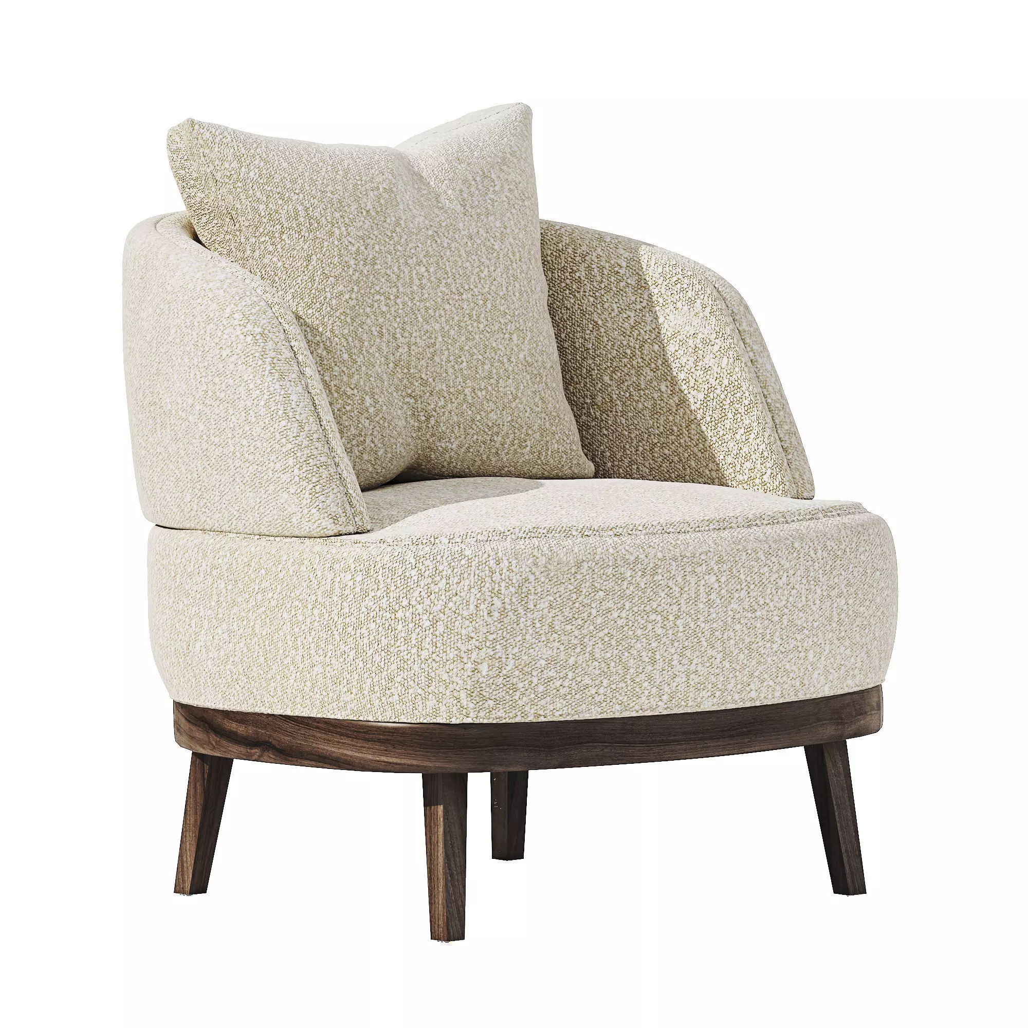 Arm chair 06 Low-poly 3D model_3