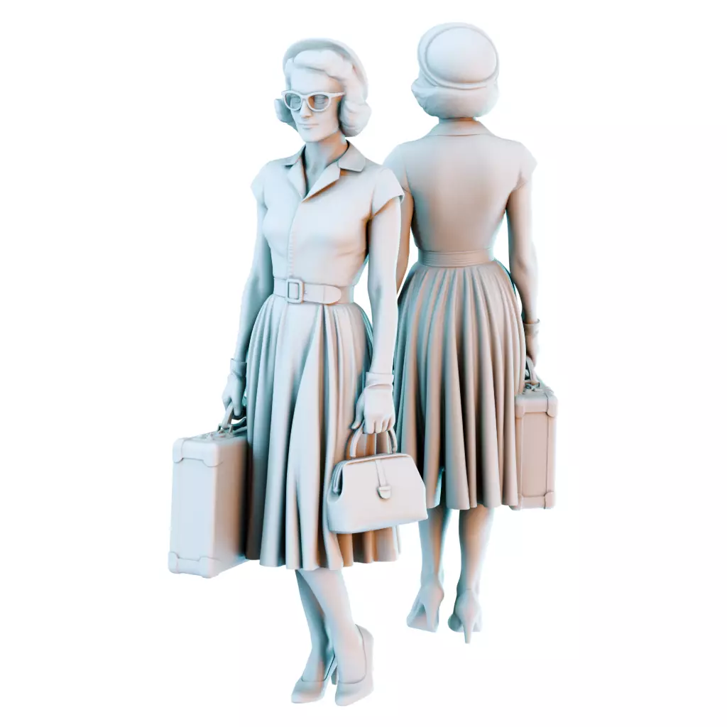 Everyday Life in the 1950s Vintage Figures Collection 3D print model