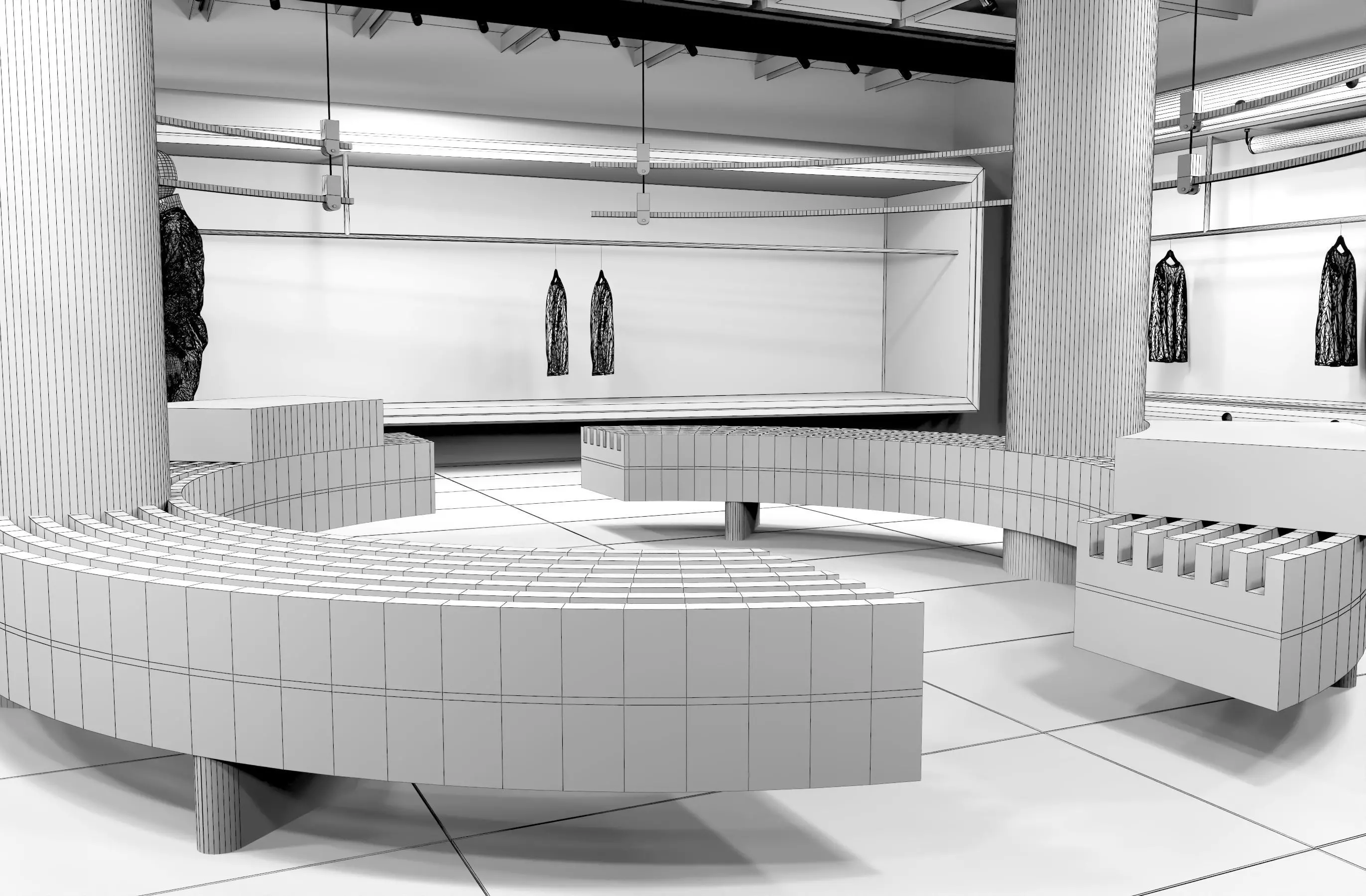 clothing store shop  Low-poly 3D model_15