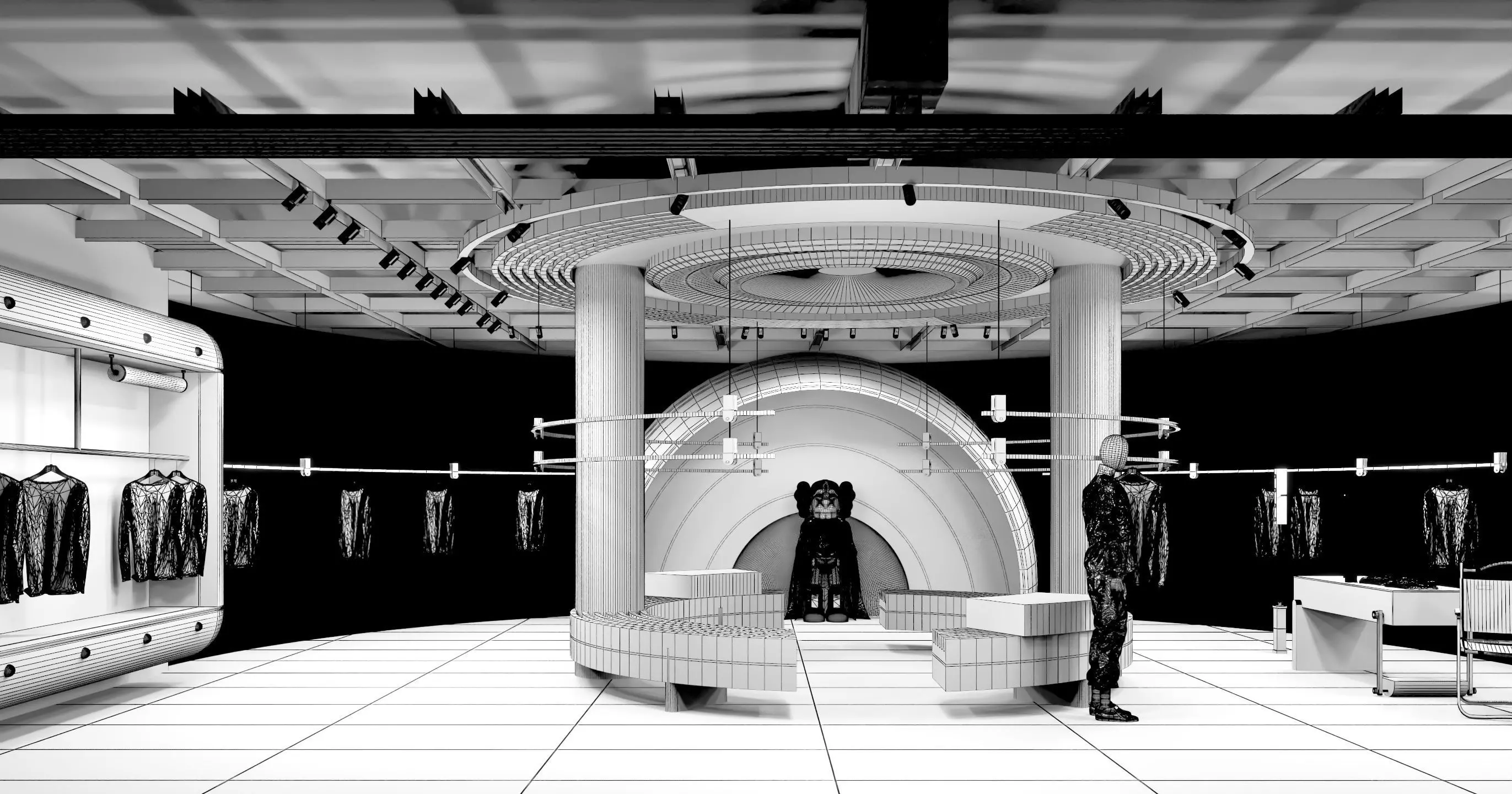 clothing store shop  Low-poly 3D model_9