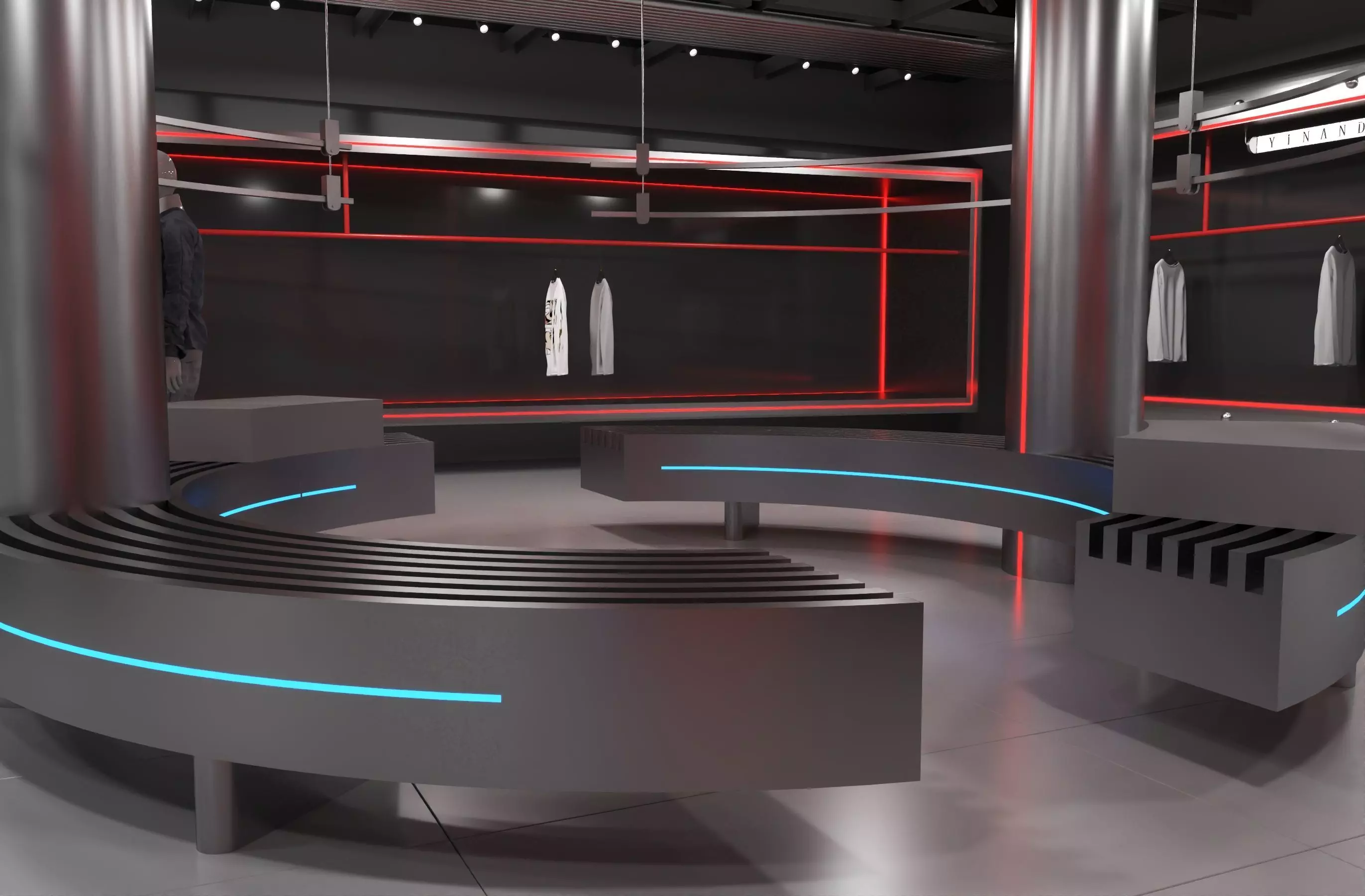 clothing store shop  Low-poly 3D model_5