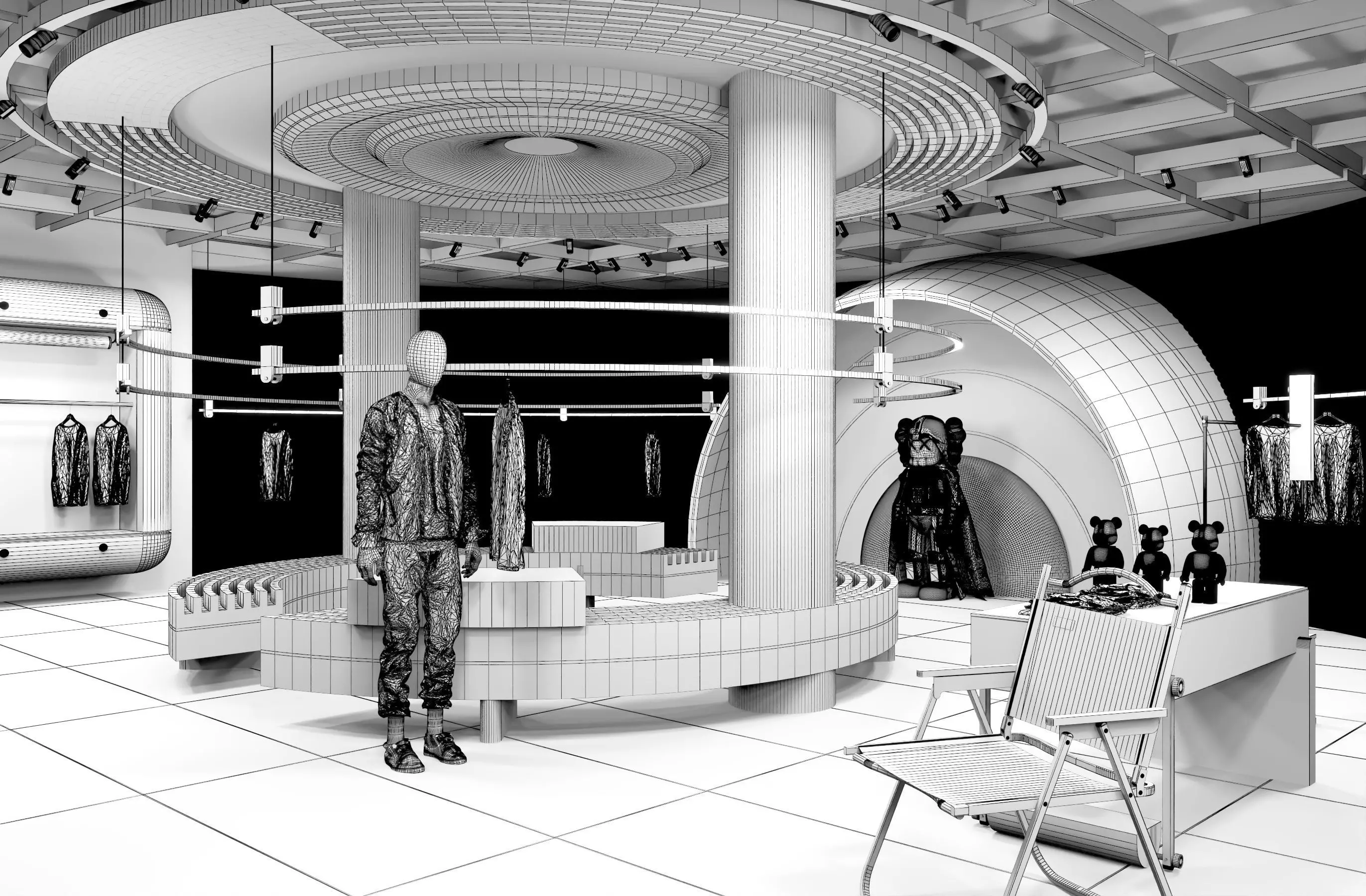 clothing store shop  Low-poly 3D model_10