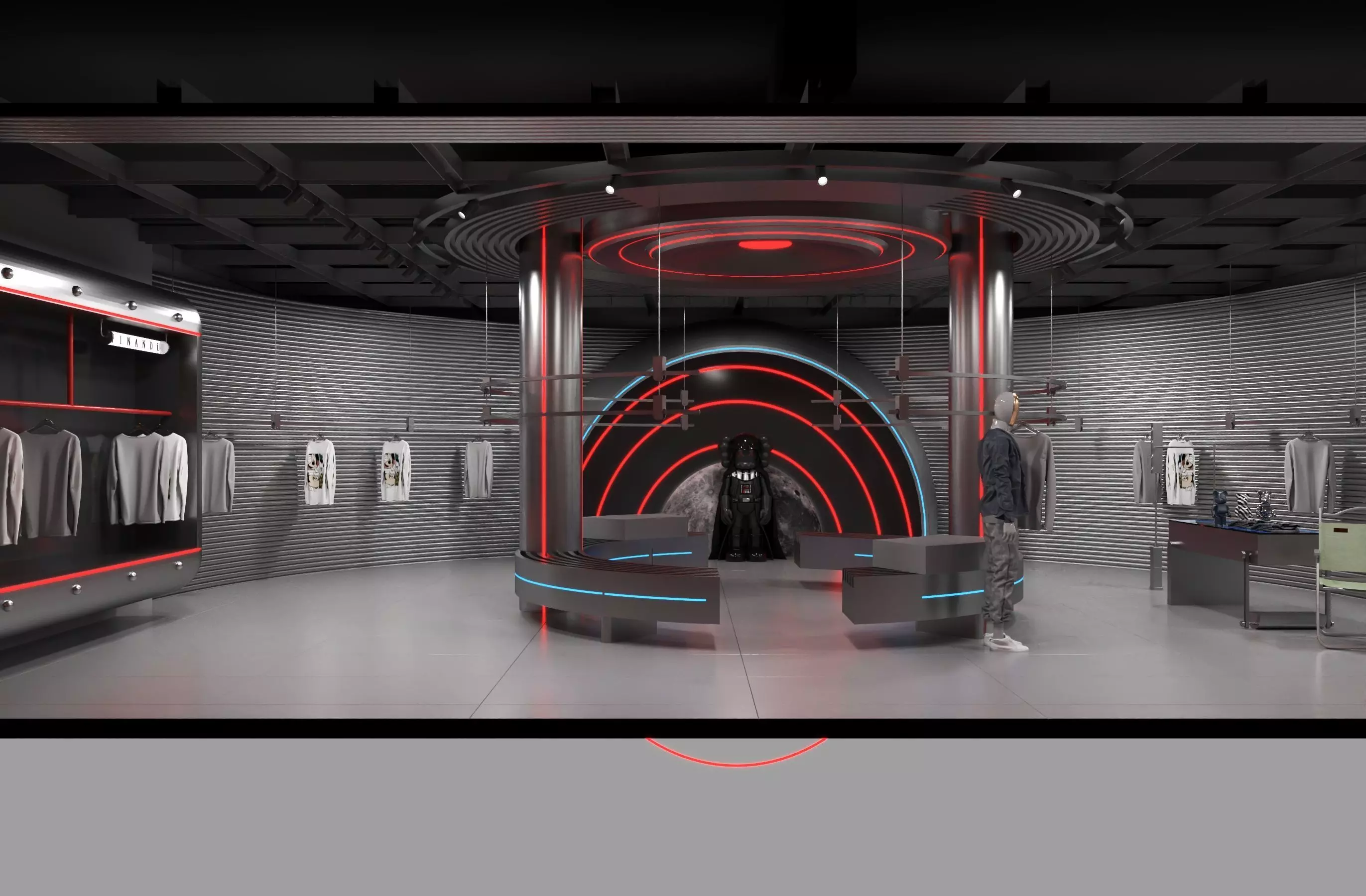 clothing store shop  Low-poly 3D model_1