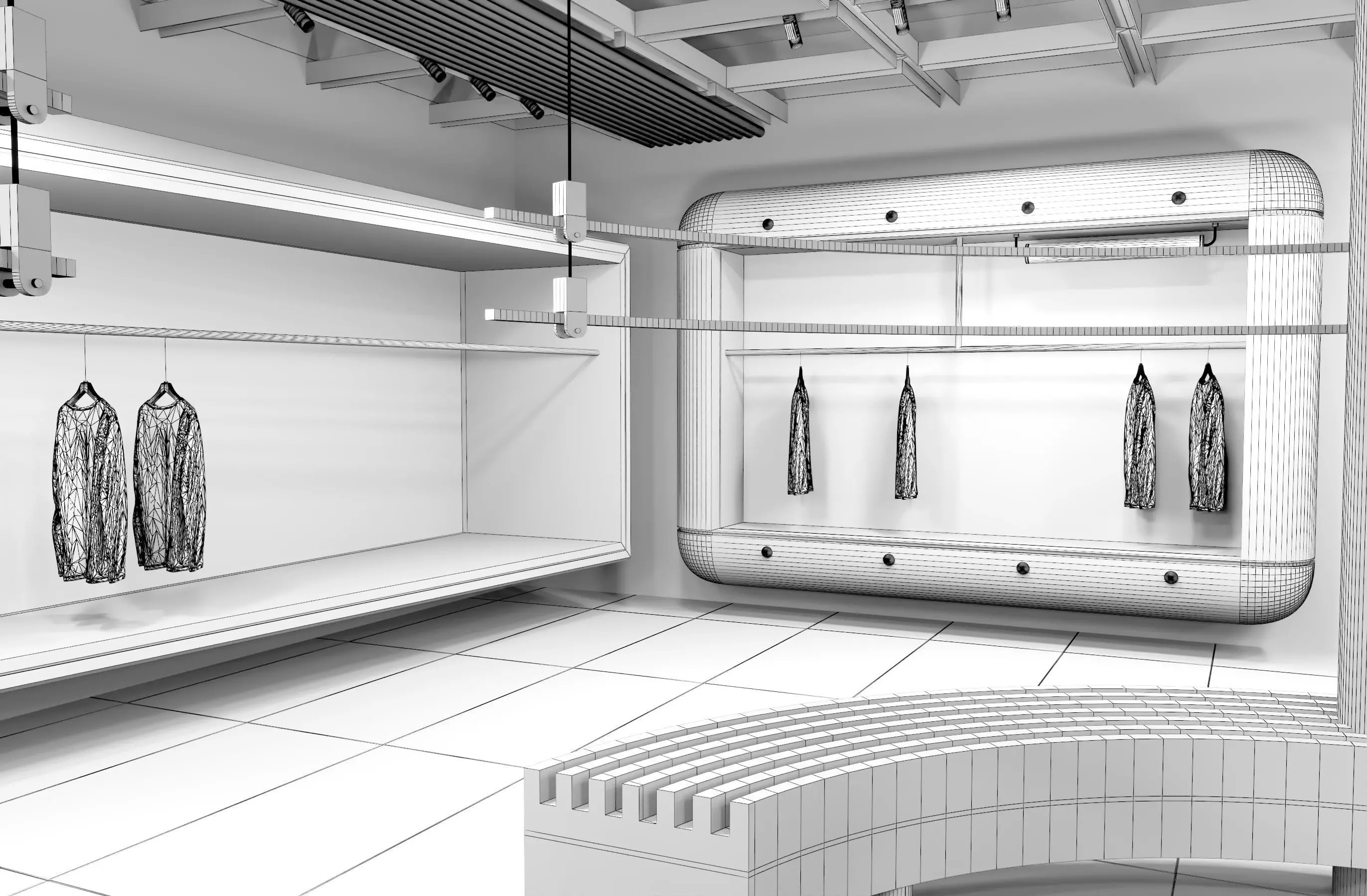 clothing store shop  Low-poly 3D model_14