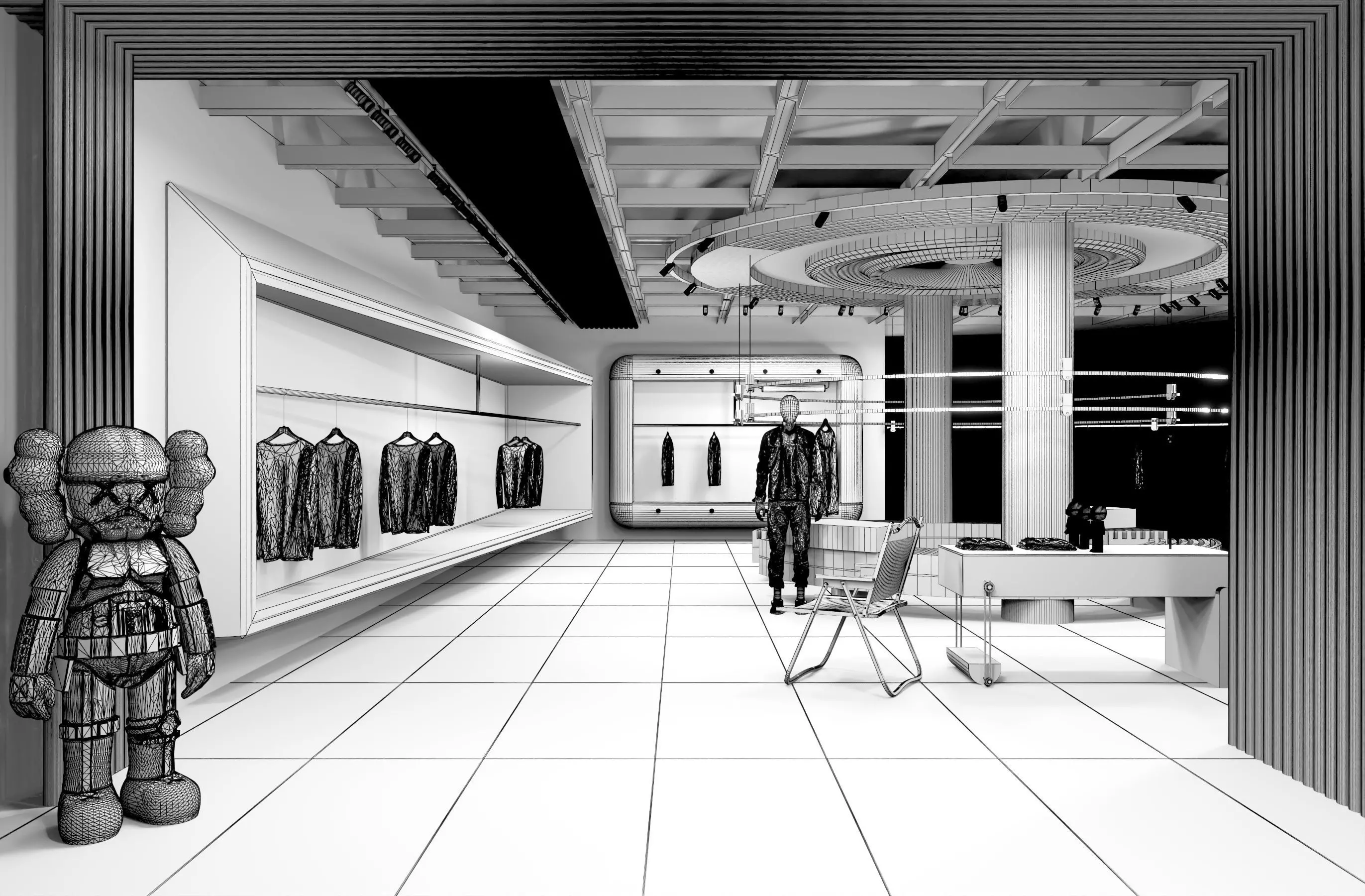 clothing store shop  Low-poly 3D model_11