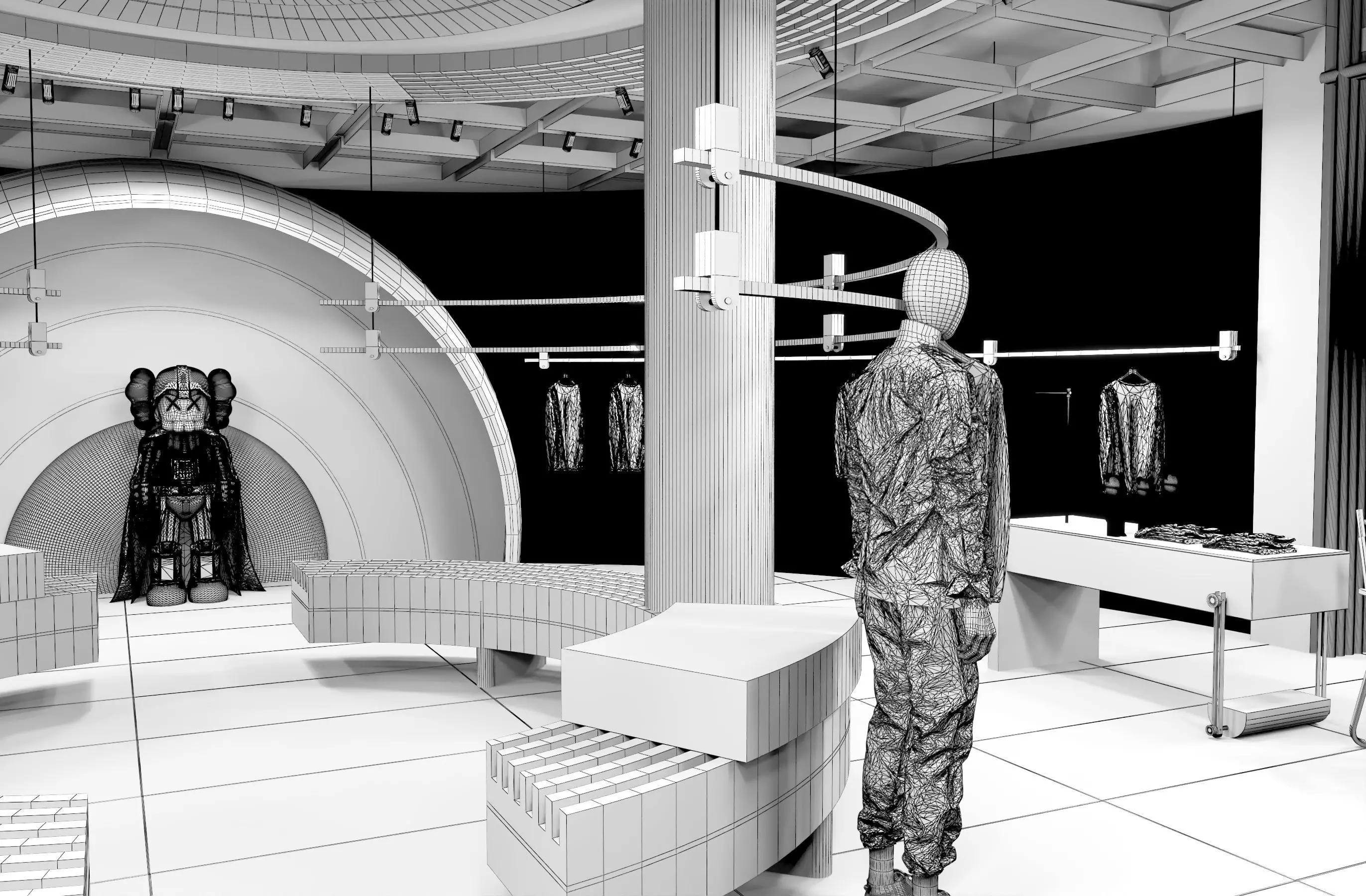 clothing store shop  Low-poly 3D model_12