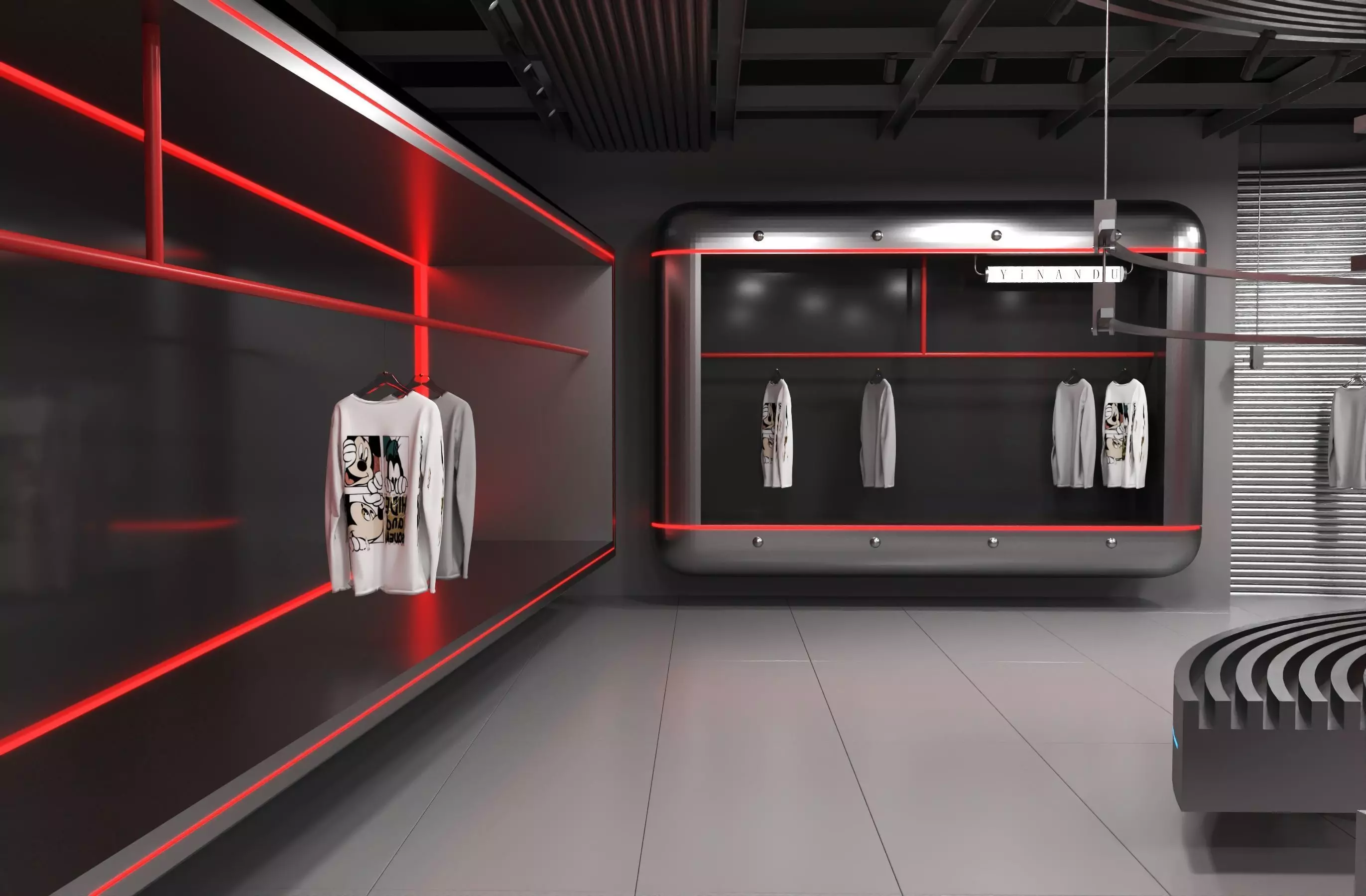 clothing store shop  Low-poly 3D model_7