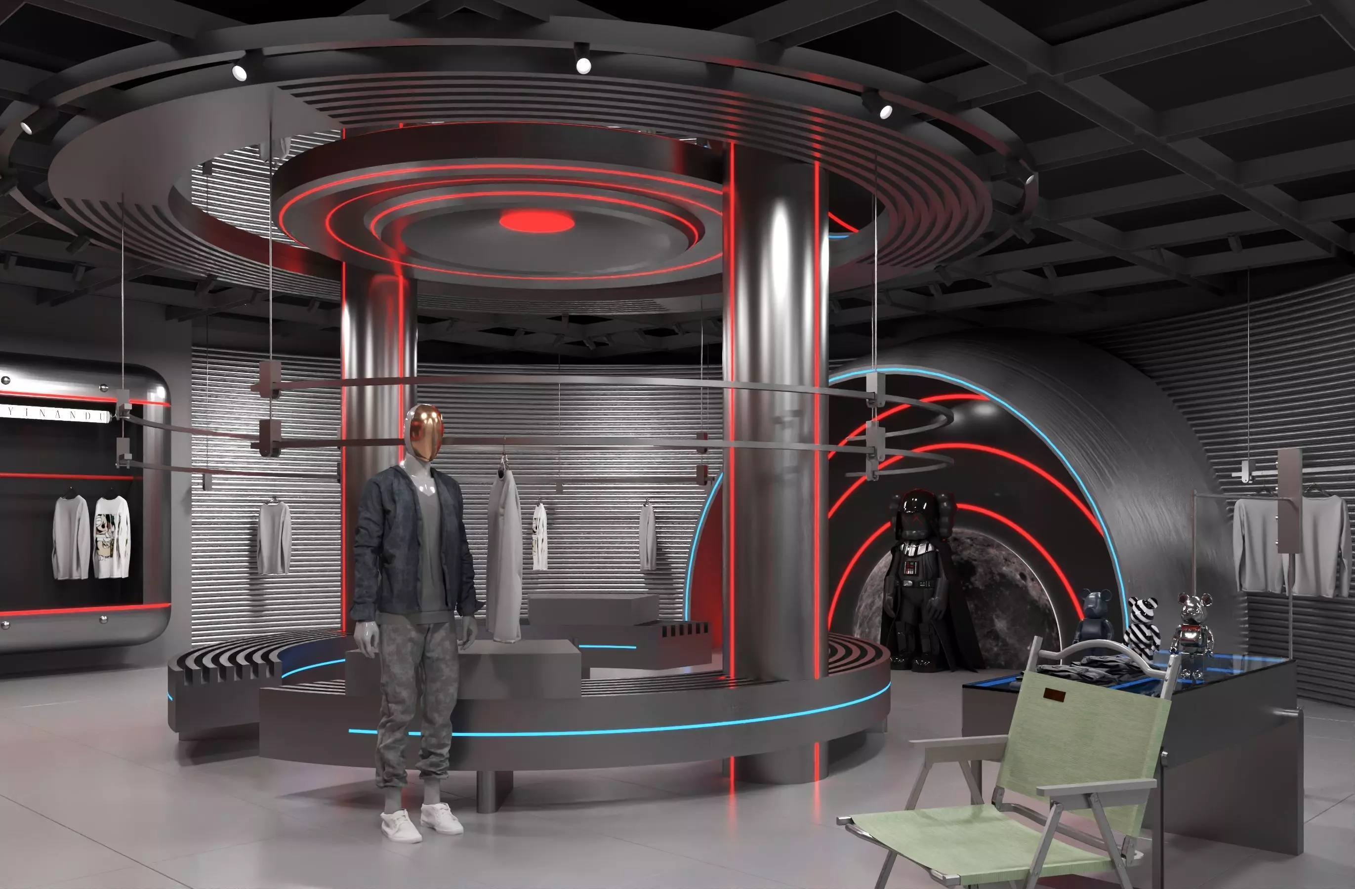 clothing store shop  Low-poly 3D model_8