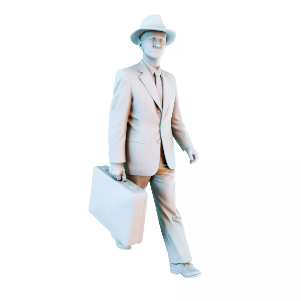 Everyday Life in the 1950s Vintage Figures Collection 3D print model_2