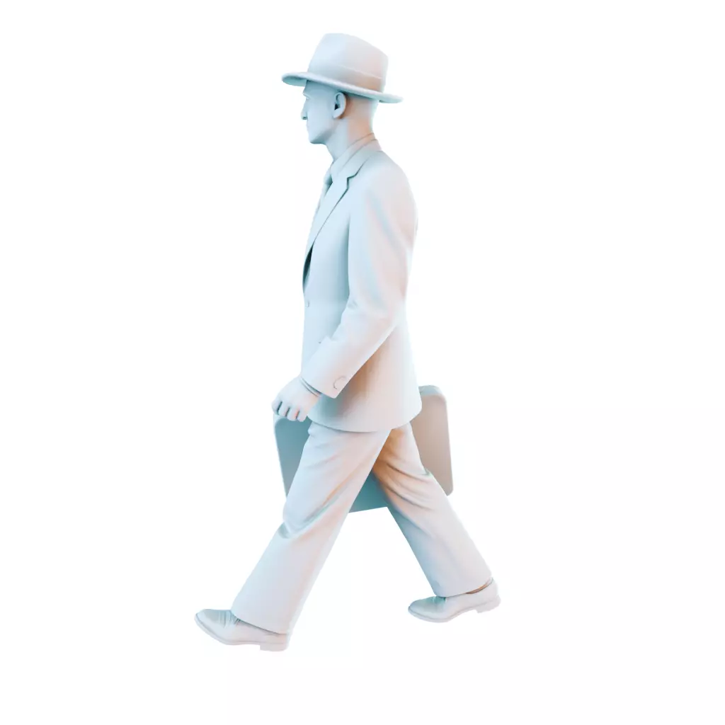 Everyday Life in the 1950s Vintage Figures Collection 3D print model_6