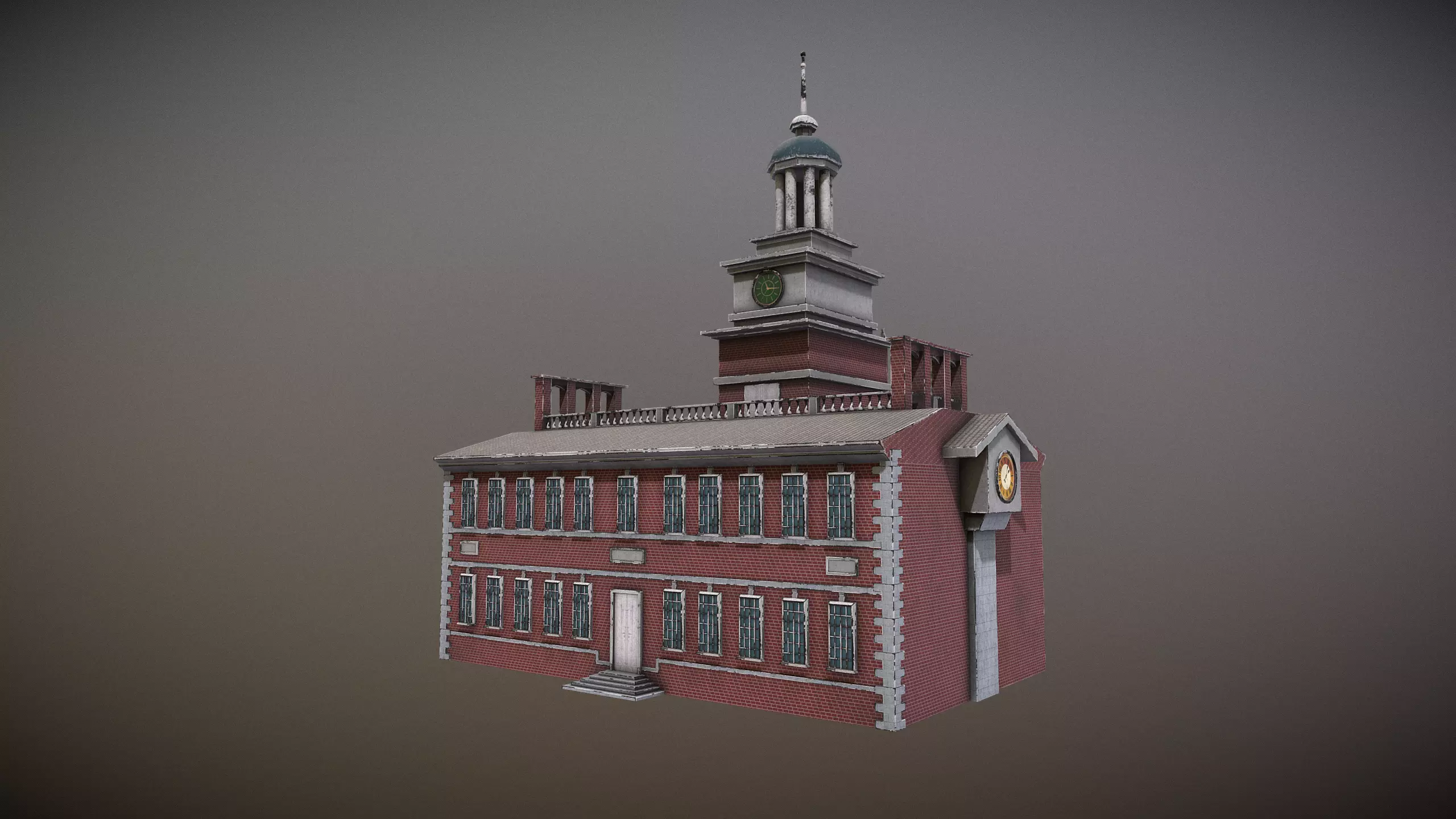 Independence Hall Low-poly 3D model_2