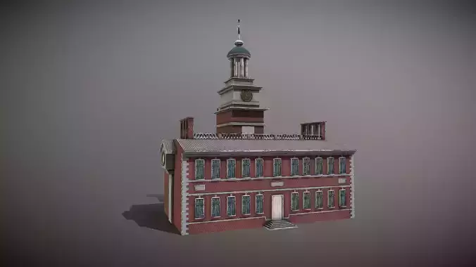 Independence Hall Low-poly 3D model