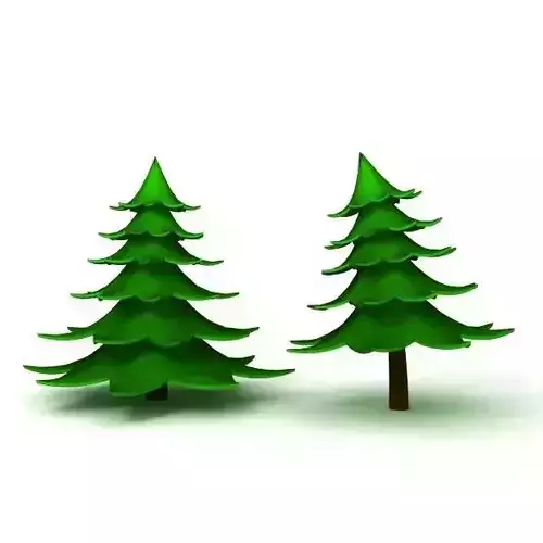 Christmas Tree Cartoon 3D Model 3D model