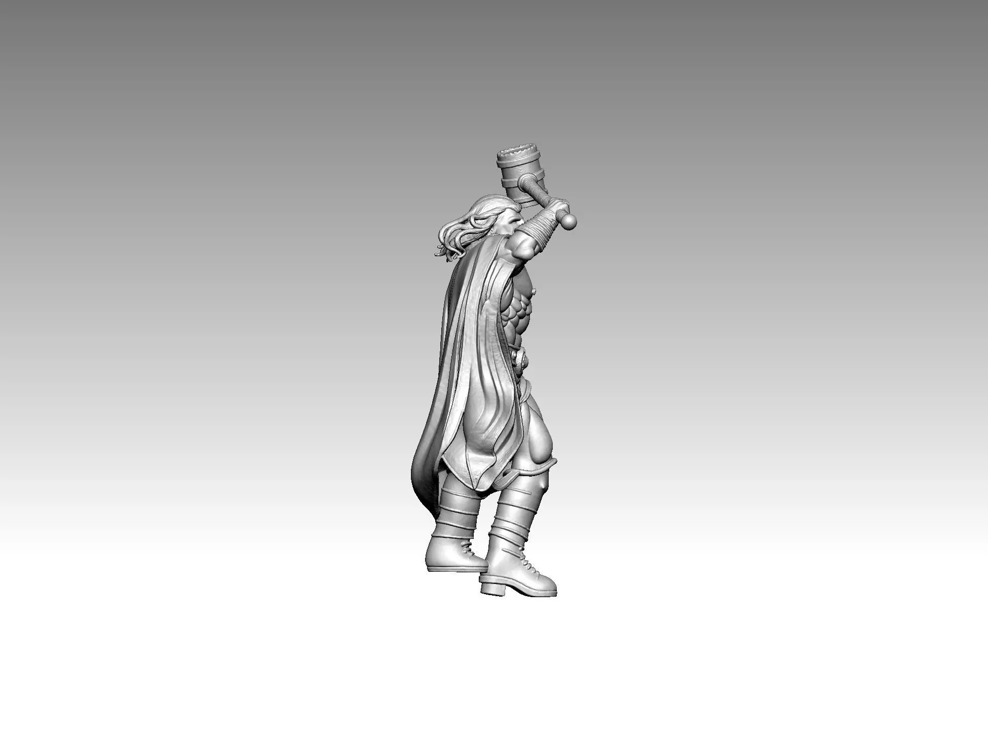 figure  Superhero  Warrior 3D print model_3