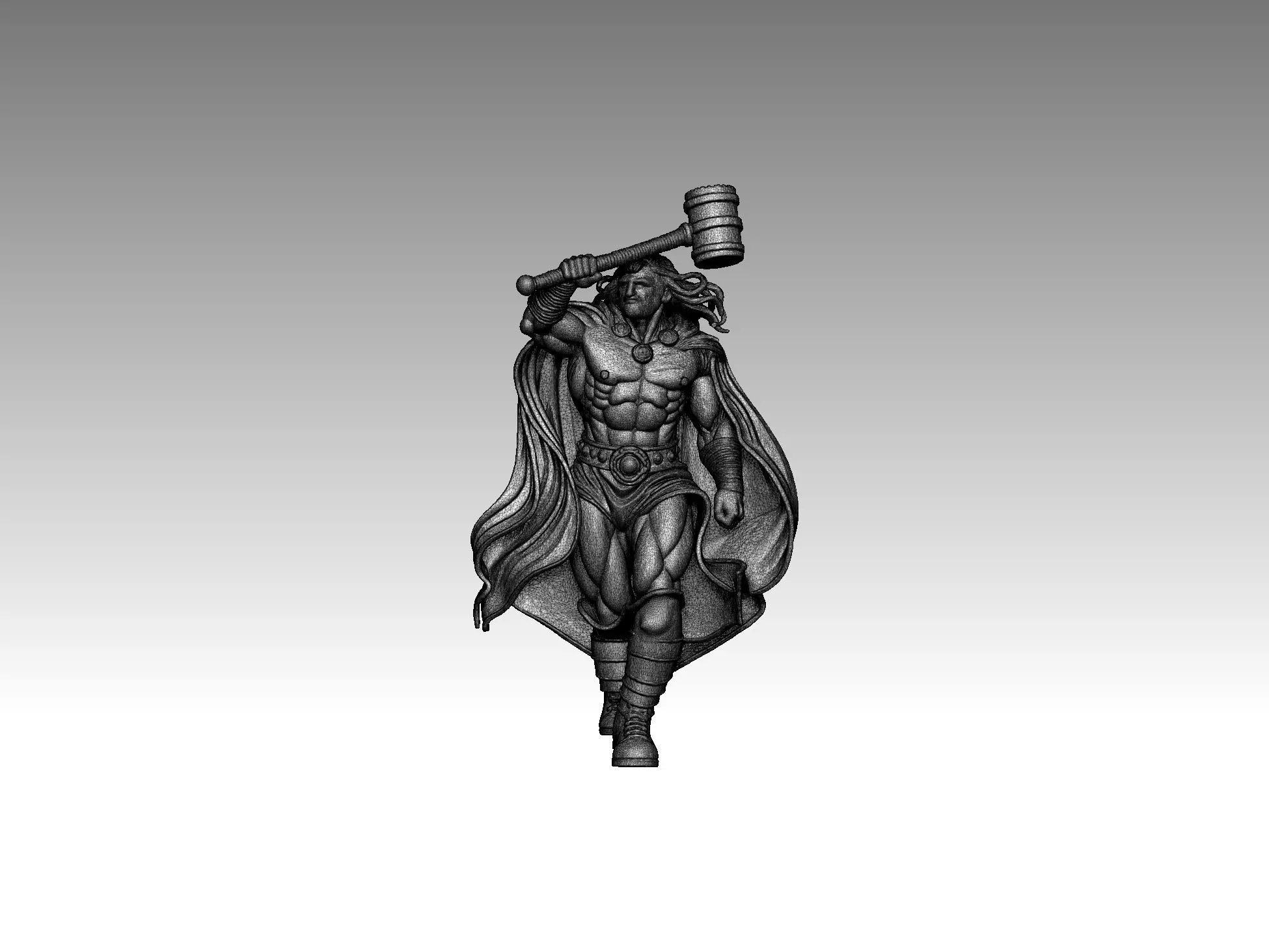  figure  Superhero  Warrior 3D print model_5