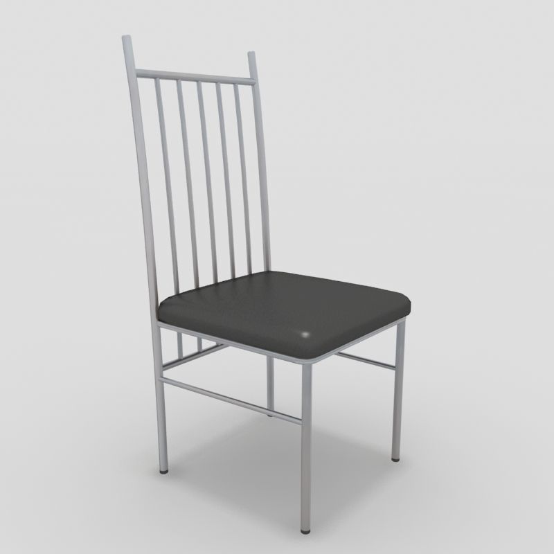 Table with Chairs 3D model_6