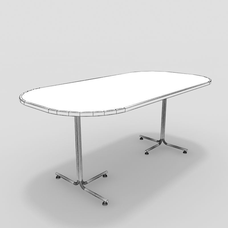 Table with Chairs 3D model_5
