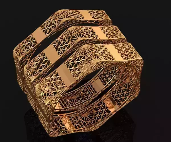 1115 Geolace Frame Bangle