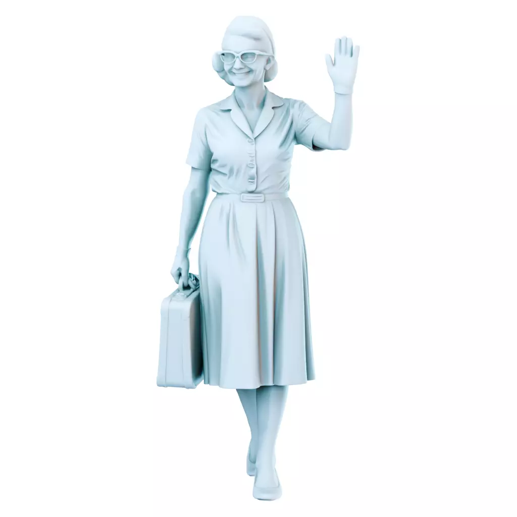 Everyday Life in the 1950s Vintage Figures Collection 3D print model_1