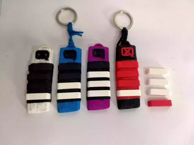 llavero escaneado bjj marron