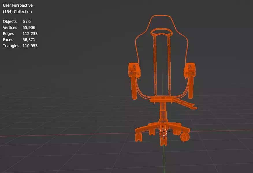 Gaming Chair 3D model_6