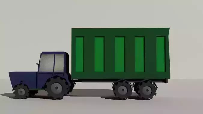 Low Poly Truck Low-poly 3D model