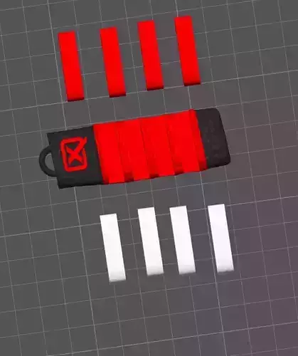 LLAVERO ESCANEADO CIINTURON BJJ NEGRO