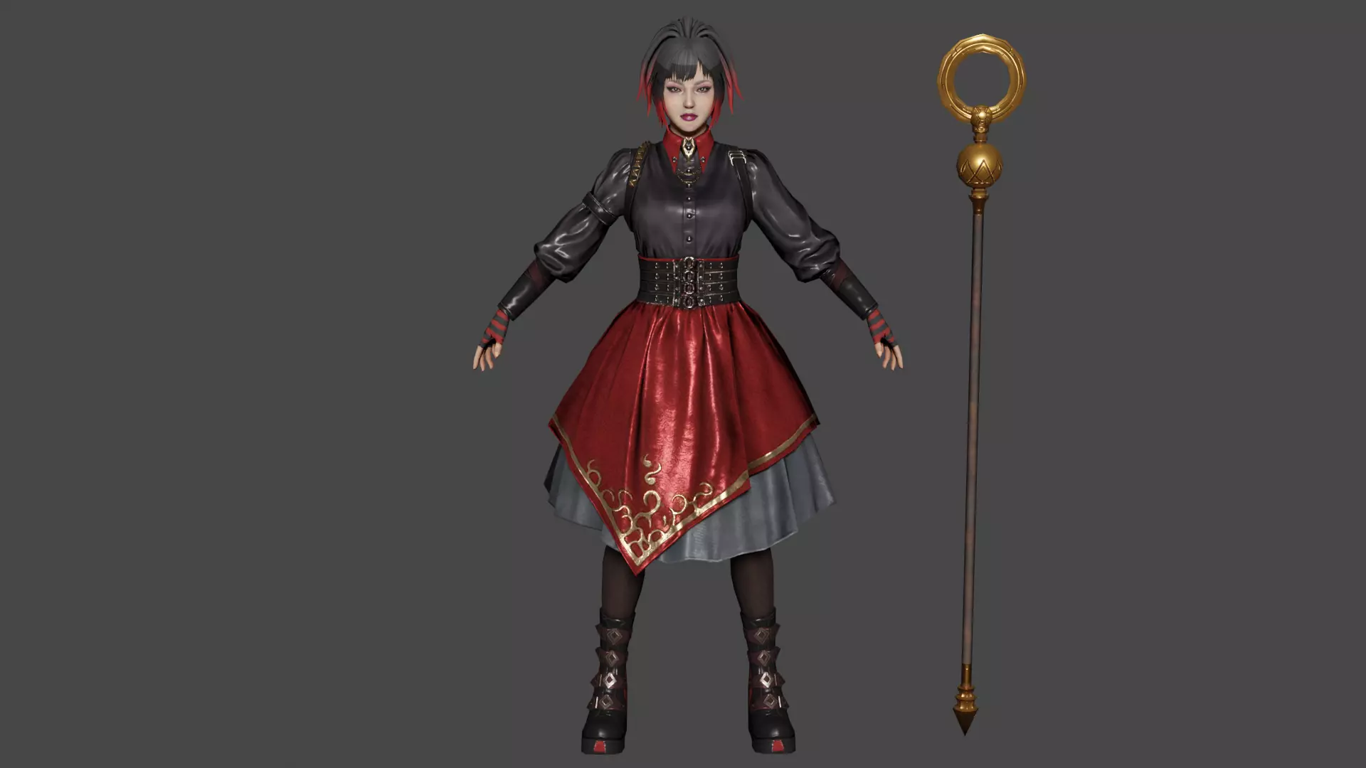 Nico Minoru Low-poly 3D model_0