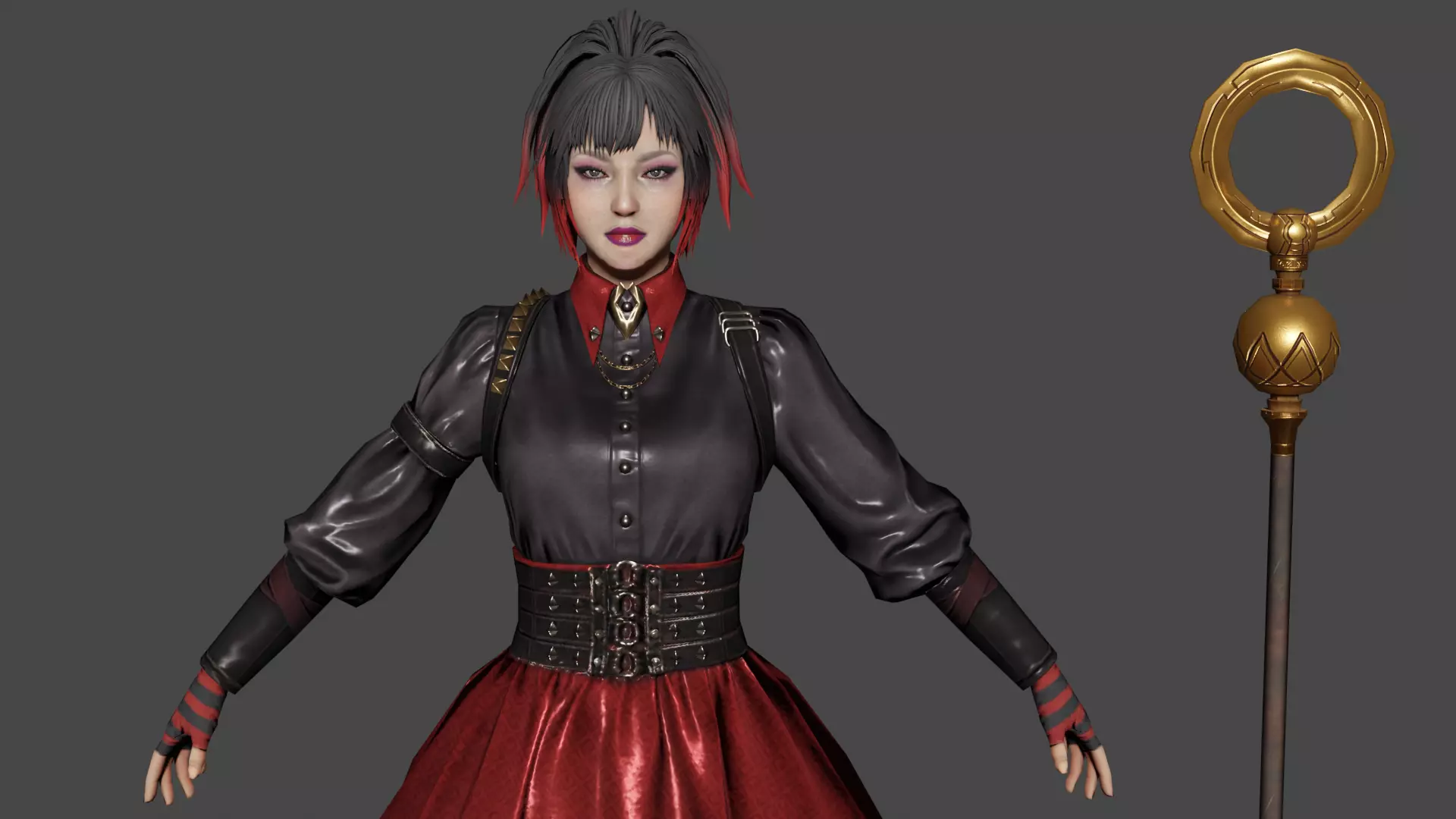 Nico Minoru Low-poly 3D model_1