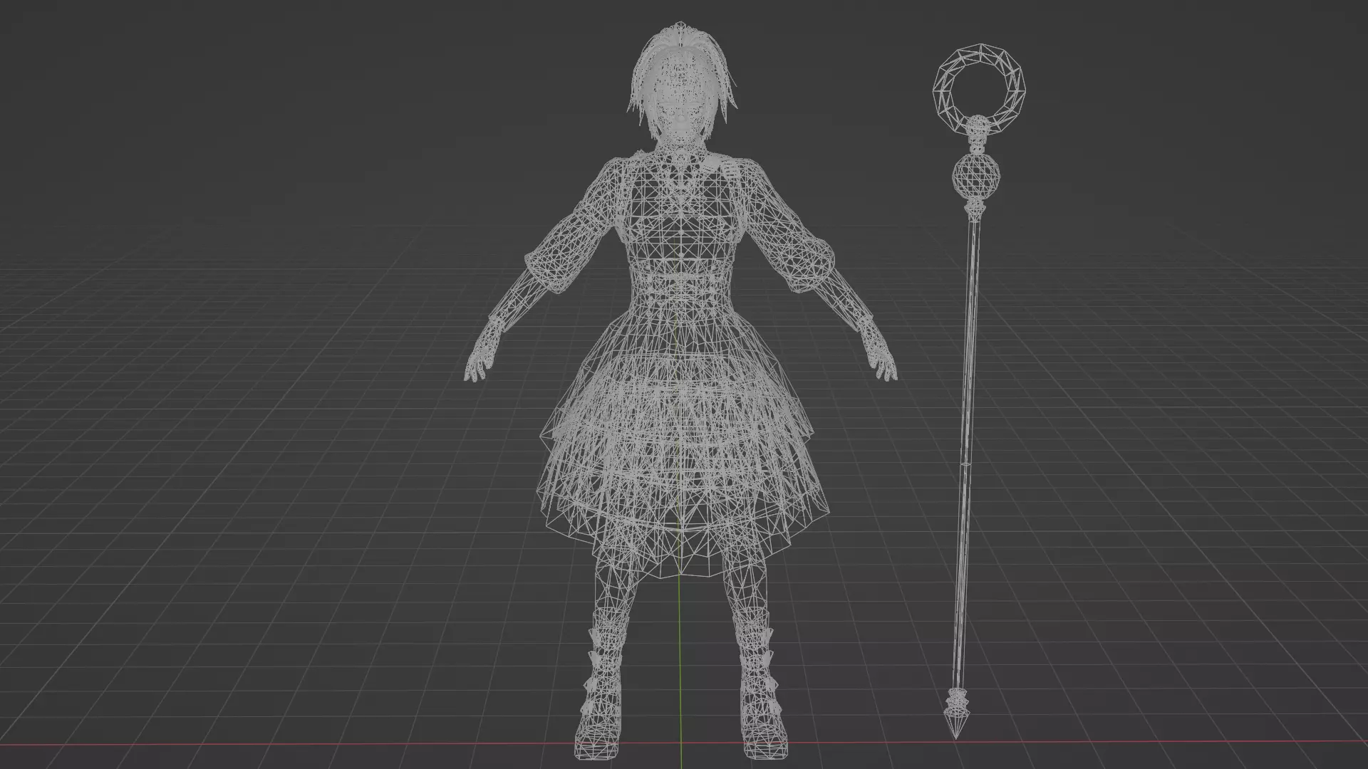 Nico Minoru Low-poly 3D model_6