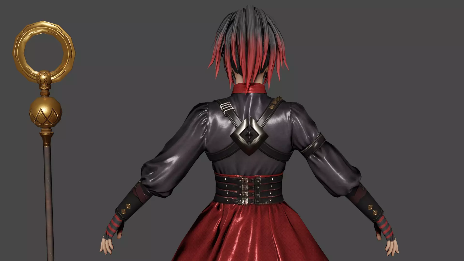 Nico Minoru Low-poly 3D model_5