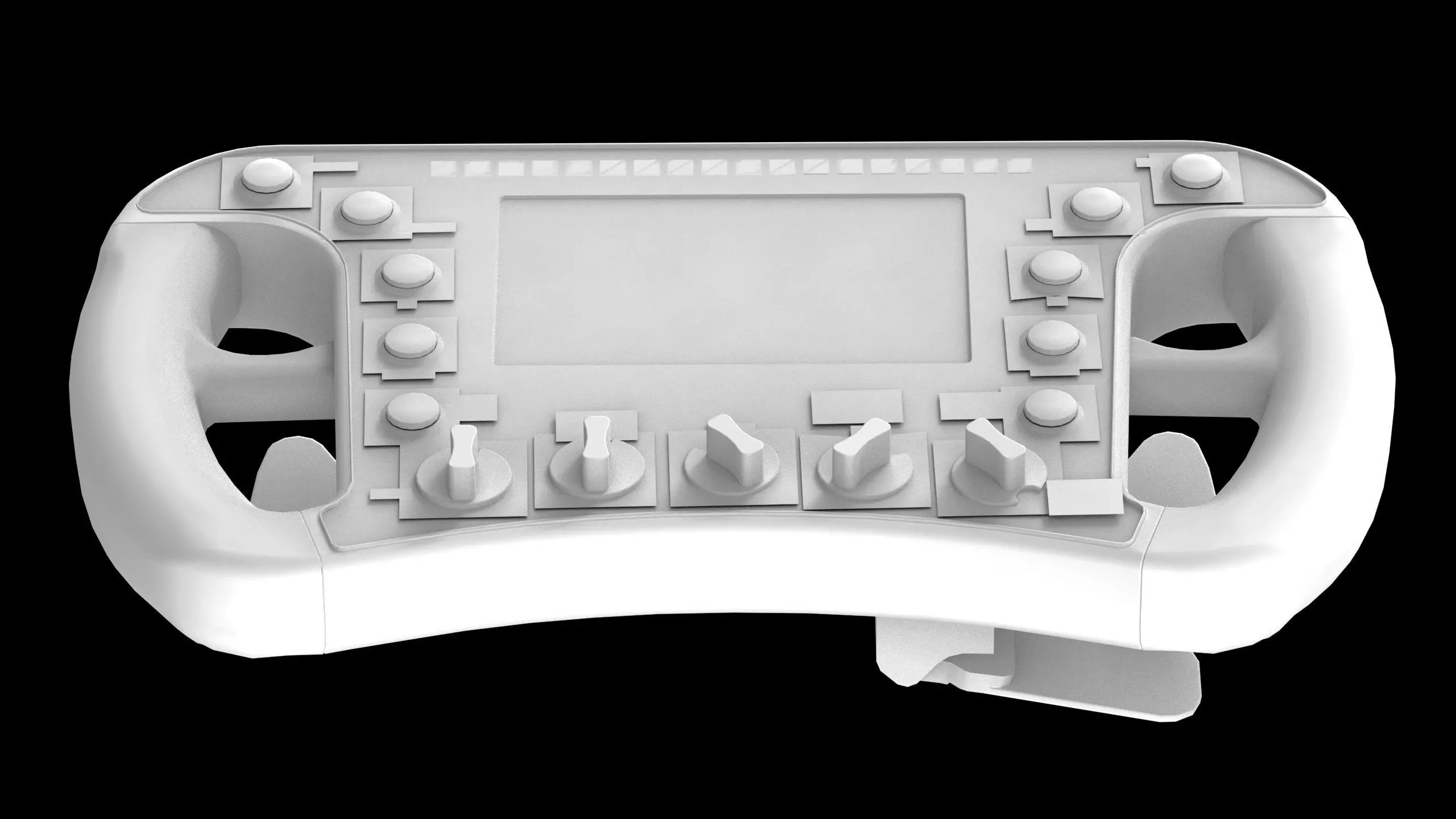 GT3 Racing Steering Wheel Low-poly 3D model_8