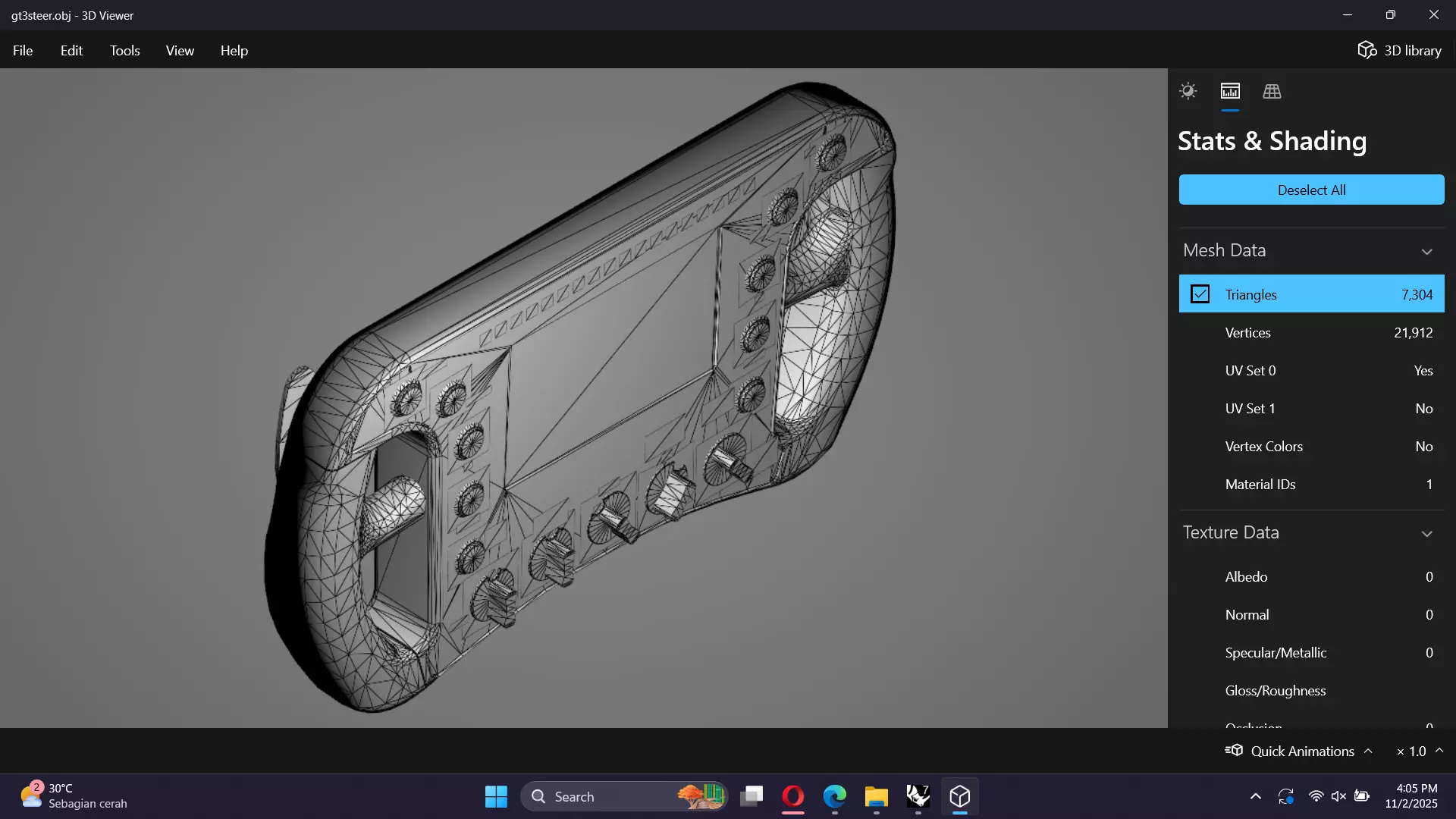 GT3 Racing Steering Wheel Low-poly 3D model_18