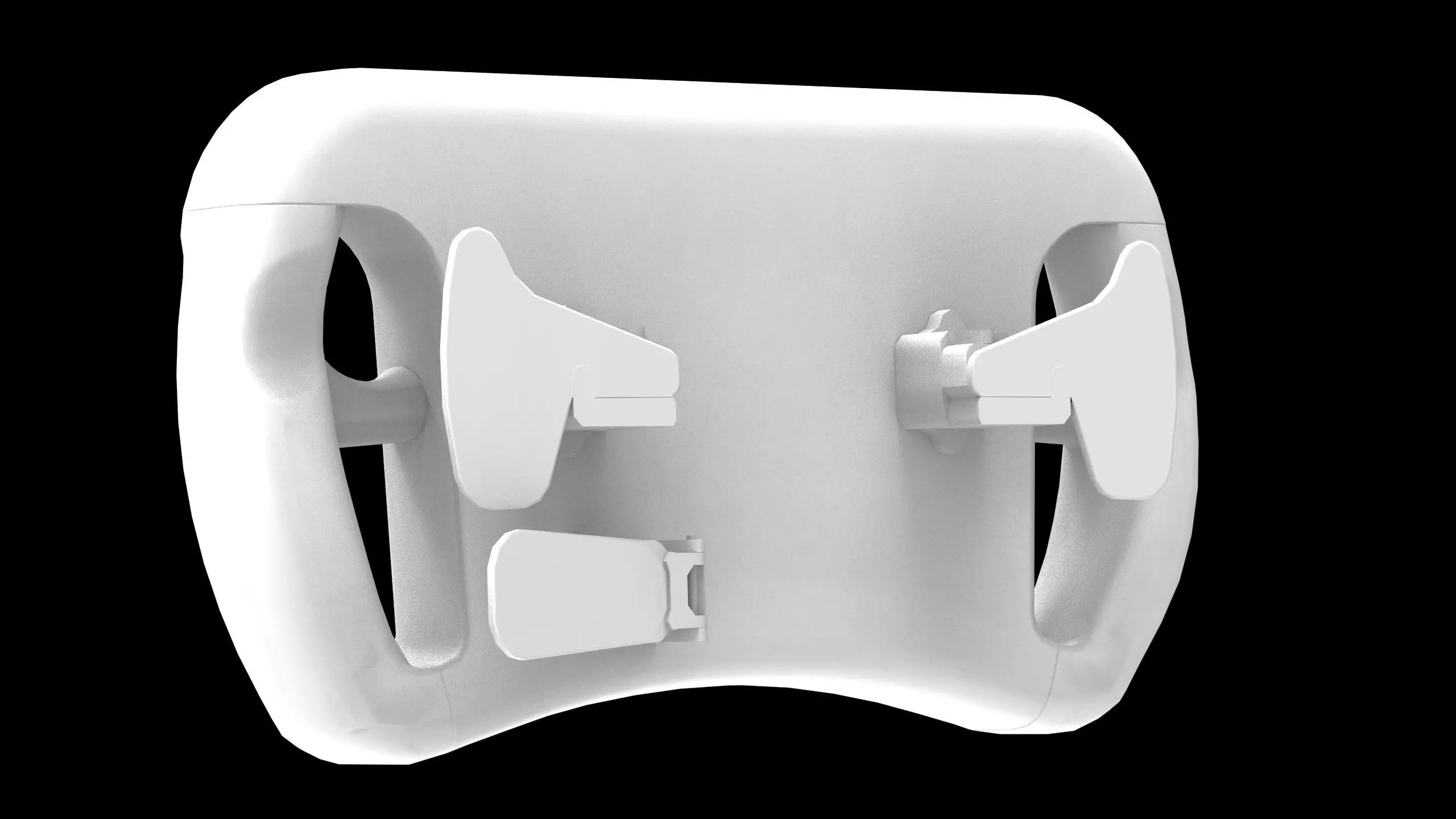 GT3 Racing Steering Wheel Low-poly 3D model_11