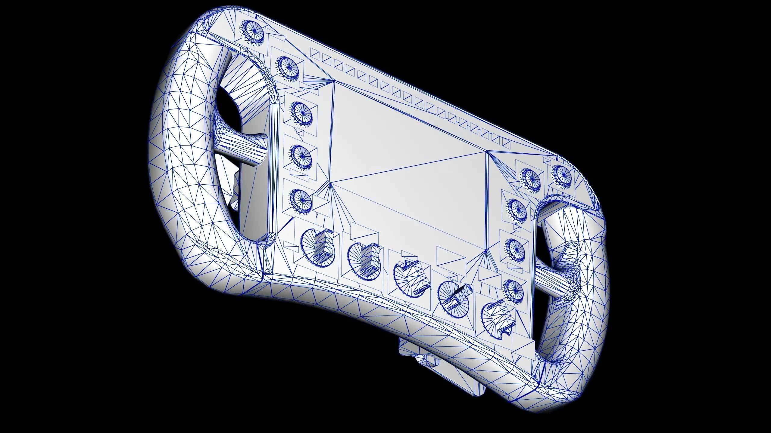 GT3 Racing Steering Wheel Low-poly 3D model_15